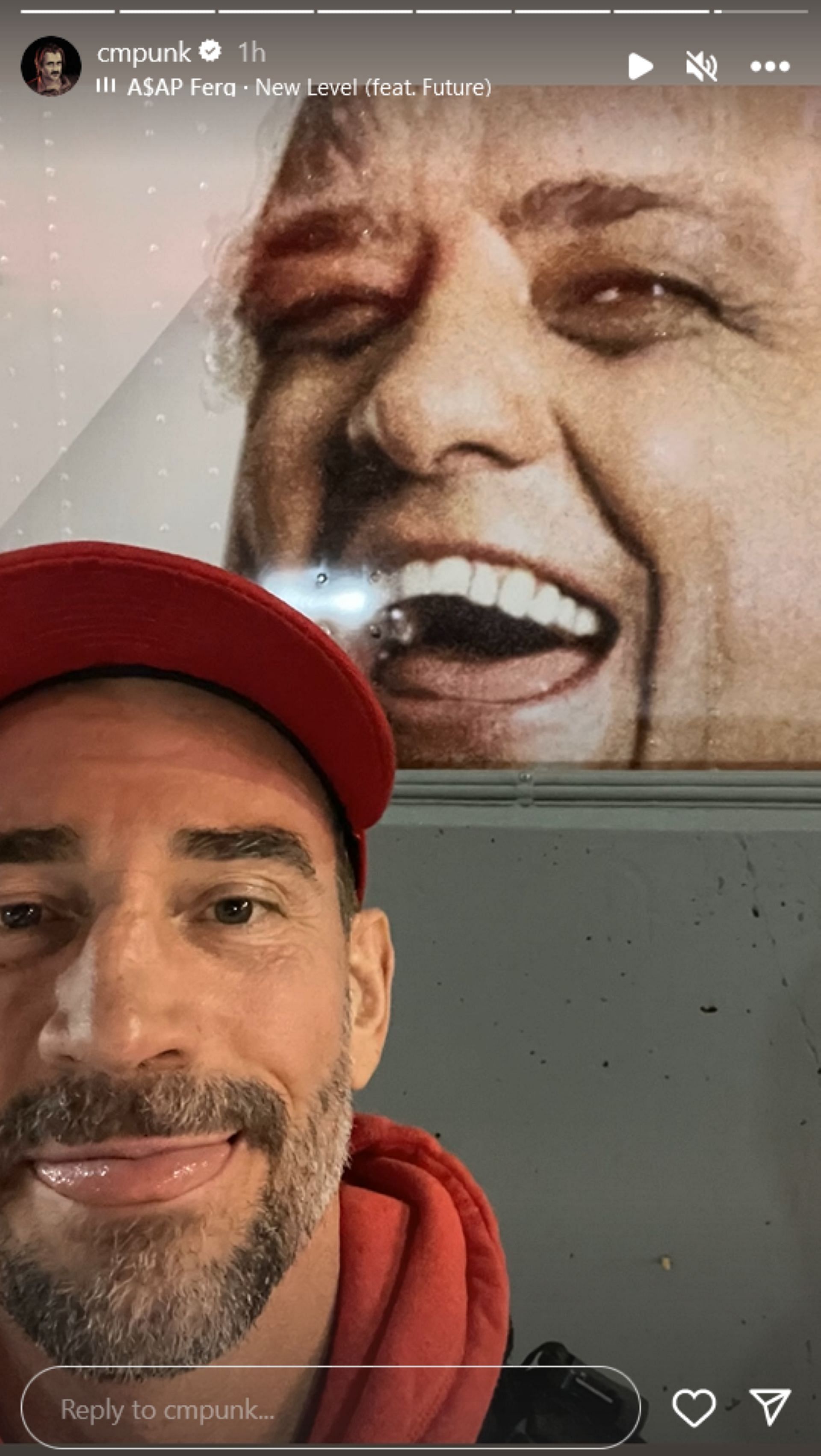 Screenshot of CM Punk's post on Instagram Stories